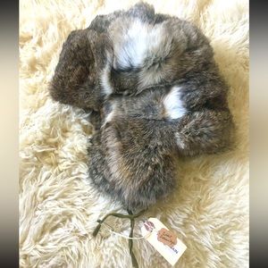 Rabbit fur trapper hat
